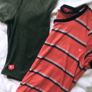 Short sleeved shirts